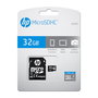 HP PNY HP MicroSDHC Tarjeta de Memoria 32 GB U1 Clase 10, Velocidad 20 MB/s Lectura 15 MB/s Escritura, Negro, Incluye Adaptador SD