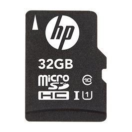 HP PNY HP MicroSDHC Tarjeta de Memoria 32 GB U1 Clase 10, Velocidad 20 MB/s Lectura 15 MB/s Escritura, Negro, Incluye Adaptador SD