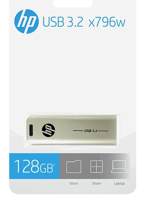 HP x796w Unidad Flash USB 128 GB Plata