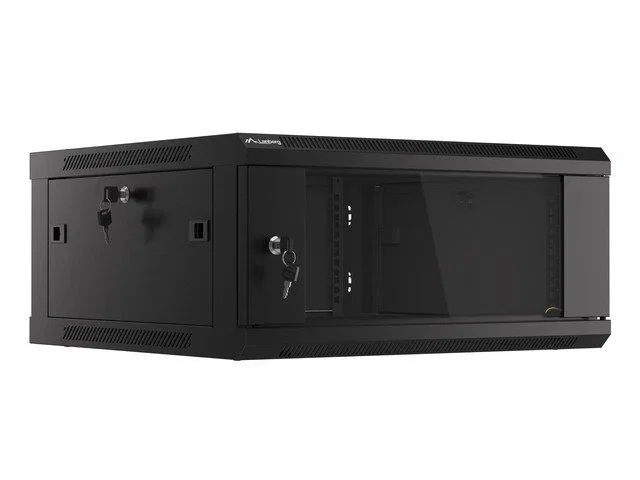Lanberg Armario Mural Rack 19 pulgadas 4U Negro