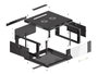 Lanberg Armario Mural Rack 19 pulgadas 4U Negro