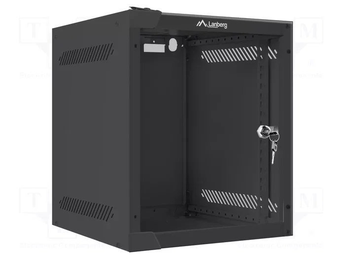 Lanberg Armario Rack Mural 10 pulgadas 6U Negro