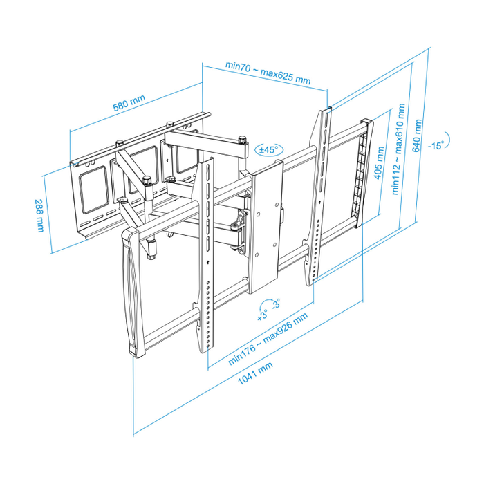 TooQ LP75100TN-B Soporte para TV de Pared Negro hasta 60 Pulgadas