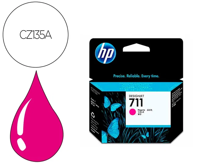 HP 711 Multipack Magenta (CZ135A) de 29 ml (Pack 3)