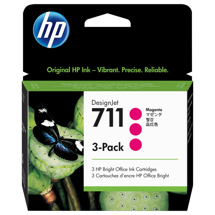 HP 711 Multipack Magenta (CZ135A) de 29 ml (Pack 3)