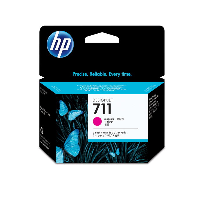 HP DesignJet T120/T520 Cartucho Magenta Nº711 (Pack 3) HP DesignJet T120/T520 Cartucho Magenta Nº711 (Pack 3)