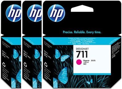 HP 711 Multipack Magenta (CZ135A) de 29 ml (Pack 3)