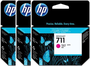 HP 711 Multipack Magenta (CZ135A) de 29 ml (Pack 3)