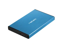 Natec Rhino GO Carcasa Externa para Disco Duro/SSD 2.5", USB 3.0 (3.2 Gen 1) SATA III, Aluminio, 6 Gbit/s, Azul