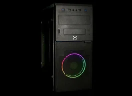 Droxio IRATI Torre PC Gaming ATX Caja Torre Negra con Lateral de Metacrilato, Ventilador RGB Frontal, Iluminación RGB, USB 3.0, Lector de Tarjetas, Soporte Micro-ATX/ATX