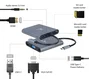 Gembird A-CM-COMBO6-01 Adaptador 6 en 1 USB Type-C Gris