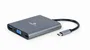 Gembird A-CM-COMBO6-01 Adaptador 6 en 1 USB Type-C Gris
