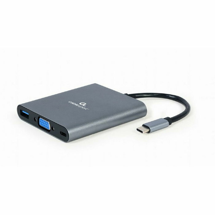 Gembird A-CM-COMBO6-01 Adaptador combinado USB tipo C 6 en 1 Gris