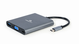 Gembird A-CM-COMBO6-01 Adaptador combinado USB tipo C 6 en 1 Gris