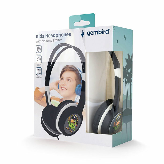 Gembird MHP-JR-BK Auriculares para niños con limitador de volumen - Negro Gembird MHP-JR-BK Auriculares para niños con limitador de volumen - Negro