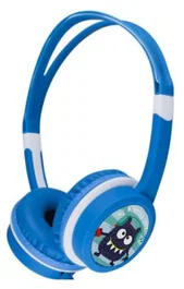 Gembird MHP-JR-B Auriculares para Niños con Limitador de Volumen, Diadema Circumaural Alámbrico Azul, Conector 3.5mm