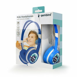 GEMBIRD Auricular y Casco MHP-JR-B Alambrico Diadema Música Azul con Limitador de Volumen