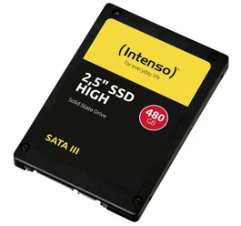 Intenso Disco SSD 480GB SATA III 2.5", Velocidad Lectura 520 MB/s y Escritura 480 MB/s, Resistente a Golpes, Bajo Consumo