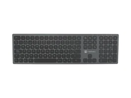 Natec NKL-1830 Teclado Inalámbrico RF + Bluetooth QWERTY Español Completo (100%), Teclado Numérico, Perfil Bajo, Color Negro Gris