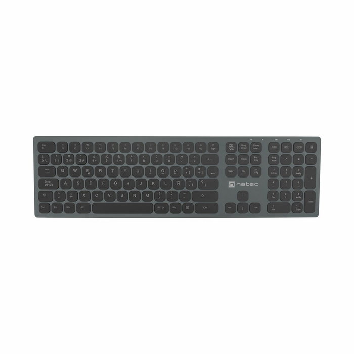 Natec NKL-1830 Teclado Inalámbrico RF Wireless + Bluetooth QWERTY Español Negro, Gris Natec NKL-1830 Teclado Inalámbrico RF Wireless + Bluetooth QWERTY Español Negro, Gris