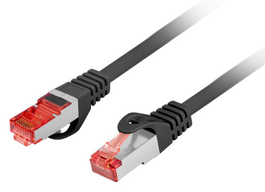 Lanberg Cable de Red Cat6 F/UTP Negro 0,25 m PCF6-10CU-0025-BK