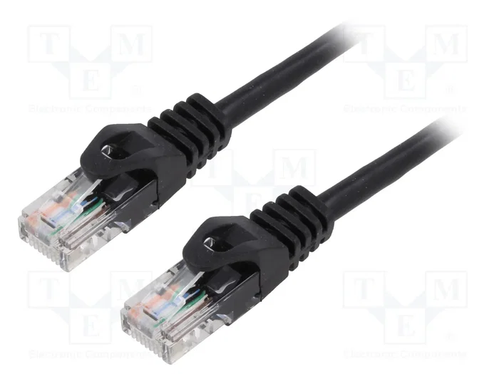 Lanberg Cable de red Cat6 0,5 m Negro PCU6-10CU-0050-BK