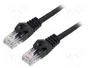 Lanberg Cable de red Cat6 0,5 m Negro PCU6-10CU-0050-BK