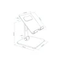 Tooq PH-HERMES-NOCHE Soporte Plegable y Ajustable para Tablet hasta 13" y Smartphone, de Sobremesa, Orientación Horizontal/Vertical, Aluminio, Negro