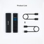 TooQ SHURA Caja Externa para Disco SSD M.2 NVMe NGFF TQE-2223B - USB 3.2 Gen 2 USB-C - Compatible 2230/2242/2260/2280 - Sin Tornillos - Negro