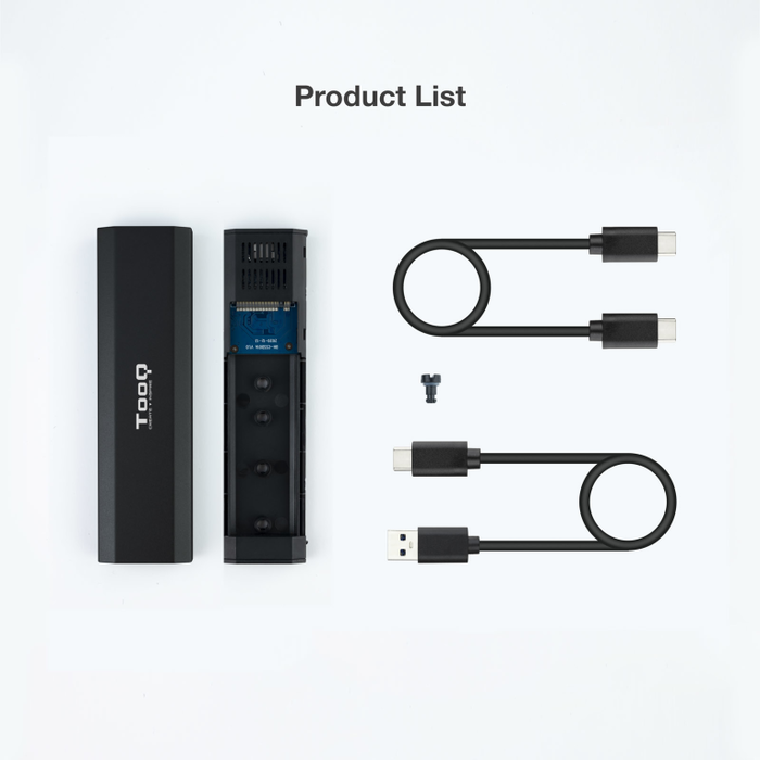 TooQ Shura Caja externa para SSD M.2 NVMe Negro