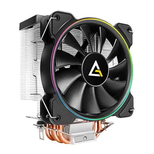 Antec A400 RGB Ventilador CPU con Iluminación ARGB, 12 cm, 4 Tubos de Calor, Compatible con Intel LGA 1150/1151/1155/1156/1200/1700 y AMD AM4/AM5