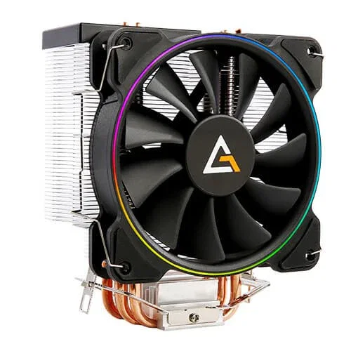 Antec A400 RGB Ventilador CPU con Iluminación ARGB, 12 cm, 4 Tubos de Calor, Compatible con Intel LGA 1150/1151/1155/1156/1200/1700 y AMD AM4/AM5