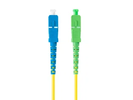 Lanberg FO-SASU-SS21-0010-YE Latiguillo Fibra Óptica SC/APC a SC/UPC Monomodo G.657.A1 Amarillo 1 m