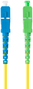 Lanberg Cable de fibra óptica SC/APC a SC/UPC, 3m, Amarillo