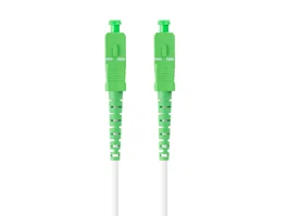 Lanberg FO-SASA-SS31-0050-WH Cable de fibra óptica InfiniBand, 5 metros, Monomodo G.657.B3, Conectores SC/APC a SC/APC, Simplex, LSZH, Blanco