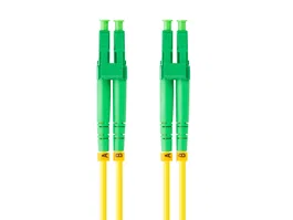 Lanberg FO-LALA-SD11-0010-YE Cable Fibra Óptica 1m LC/APC-LC/APC Duplex G657A1 LSZH Amarillo, Monomodo