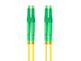 Lanberg Cable de fibra óptica LC/APC-LC/APC duplex G.657A1 1m Amarillo