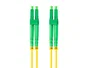Lanberg Cable de Fibra Óptica 5m, Conectores LC/APC a LC/APC, Duplex, G.657.A1, LSZH, Amarillo - FO-LALA-SD11-0050-YE
