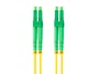Lanberg Cable de Fibra Óptica 5m, Conectores LC/APC a LC/APC, Duplex, G.657.A1, LSZH, Amarillo - FO-LALA-SD11-0050-YE