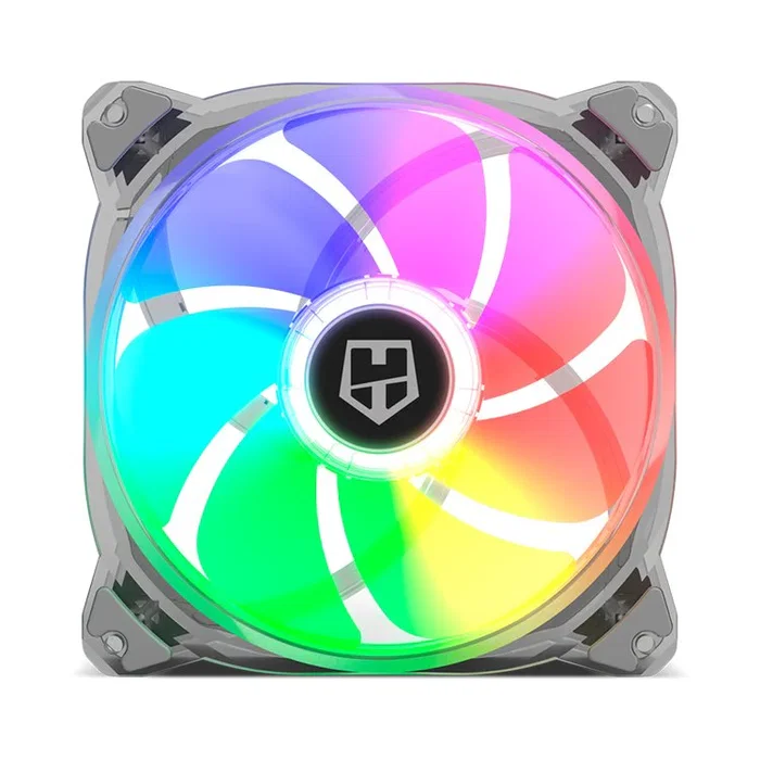 NOX Hummer X140 Ventilador para Carcasa 140 mm ARGB, 1200 RPM, 7 Aspas Translúcidas, Silencioso (26 dB), 45.5 CFM, Conector 3 Pines