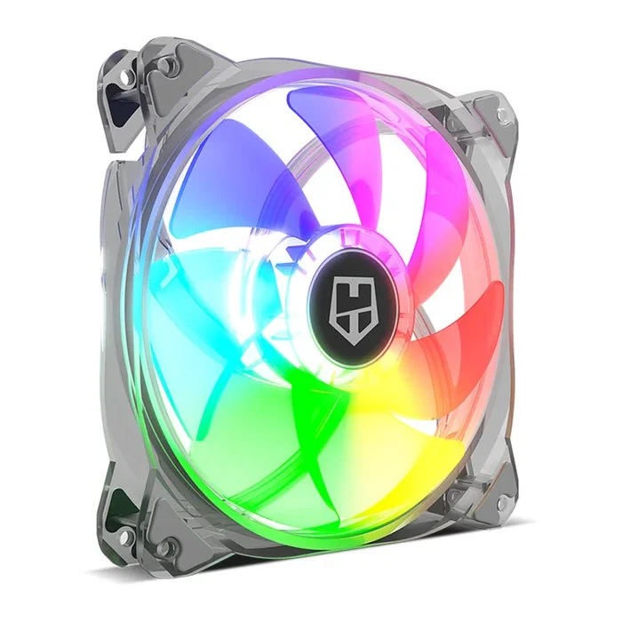 NOX Hummer X140 Ventilador para Carcasa 140 mm ARGB, 1200 RPM, 7 Aspas Translúcidas, Silencioso (26 dB), 45.5 CFM, Conector 3 Pines