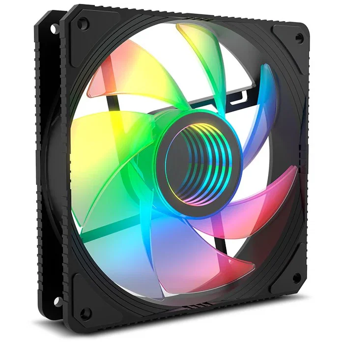 NOX Hummer M-FAN - Ventilador ARGB para PC de 120 mm con Efecto Espejo Infinito, 7 Aspas, 1200 RPM, 35.5 CFM, 23 dB, Cable de 550 mm, 1 Unidad