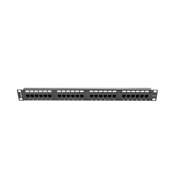 Lanberg Patch Panel Cat.6 UTP 24 Puertos 1U PPU6-1024-B Negro