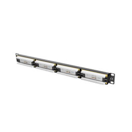 Lanberg Patch Panel Cat.6 UTP 24 Puertos 1U PPU6-1024-B Negro
