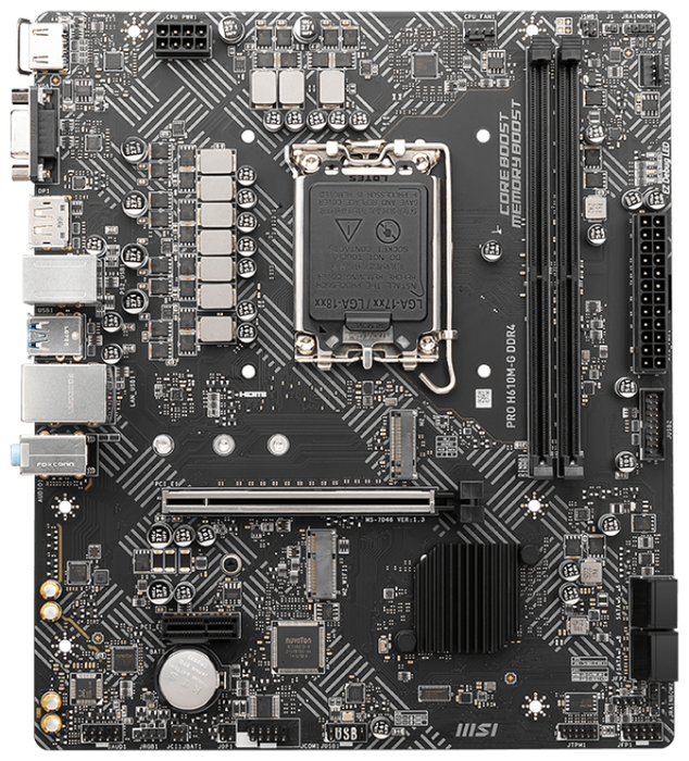 MSI PRO H610M-G DDR4 Micro ATX Intel H610 LGA1700 MSI PRO H610M-G DDR4 Micro ATX Intel H610 LGA1700