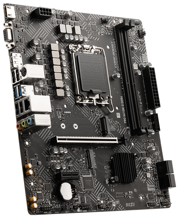 MSI PRO H610M-G DDR4 Micro ATX Intel H610 LGA1700 MSI PRO H610M-G DDR4 Micro ATX Intel H610 LGA1700