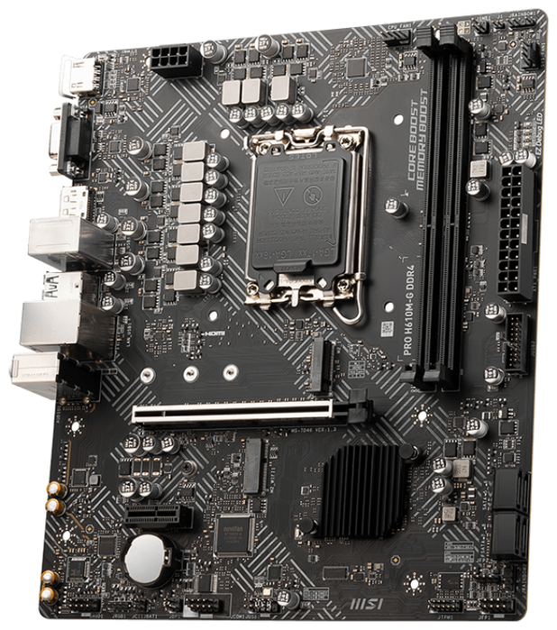 MSI PRO H610M-G DDR4 Micro ATX Intel H610 LGA1700 MSI PRO H610M-G DDR4 Micro ATX Intel H610 LGA1700