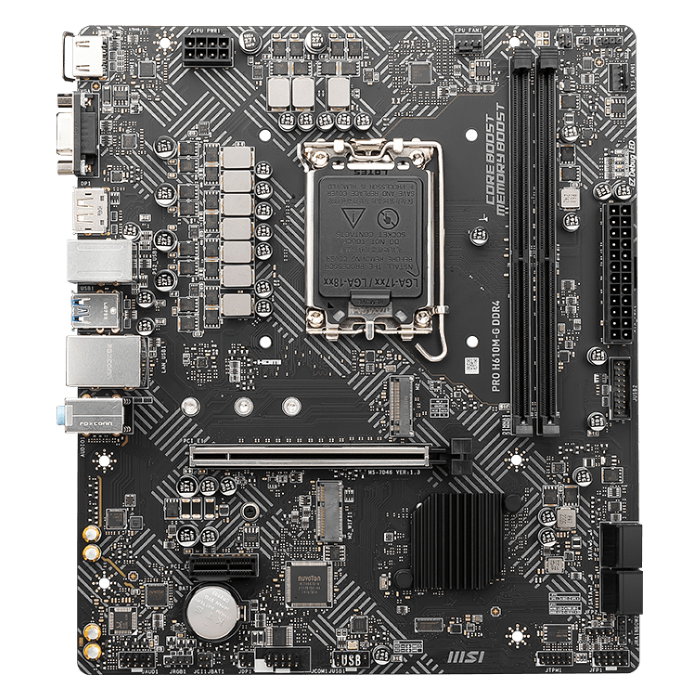 MSI PRO H610M-G DDR4 Micro ATX Intel H610 LGA1700 MSI PRO H610M-G DDR4 Micro ATX Intel H610 LGA1700