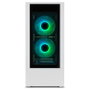 NOX Hummer Nemesis Semitorre Blanca con Cristal Templado y ARGB