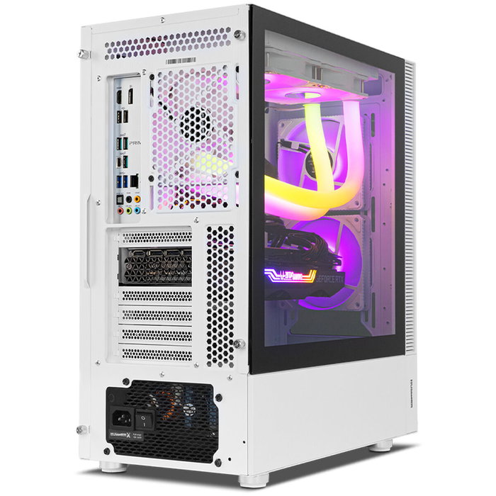NOX Hummer Nemesis Semitorre Blanca con Cristal Templado y ARGB NOX Hummer Nemesis Semitorre Blanca con Cristal Templado y ARGB